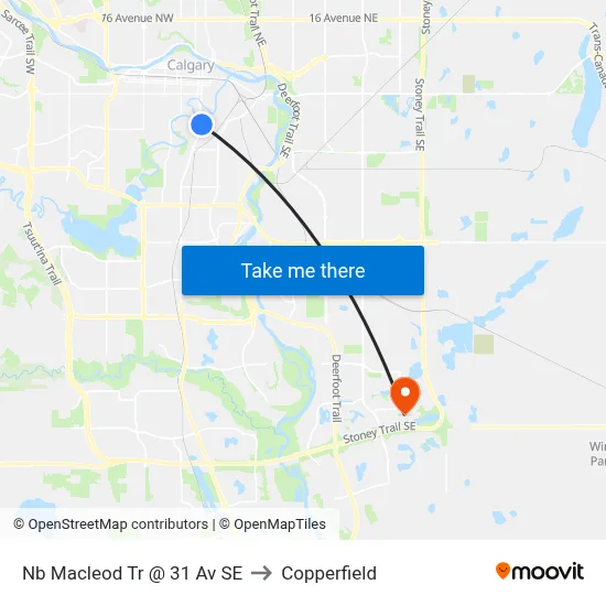 Nb Macleod Tr @ 31 Av SE to Copperfield map
