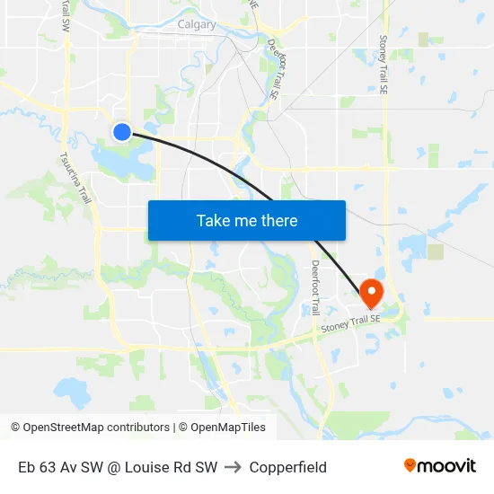 Eb 63 Av SW @ Louise Rd SW to Copperfield map