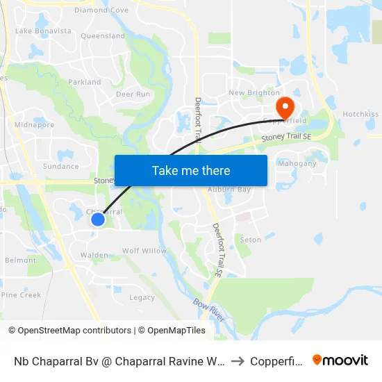 Nb Chaparral Bv @ Chaparral Ravine Wy SE to Copperfield map