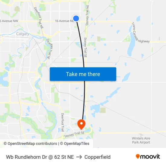 Wb Rundlehorn Dr @ 62 St NE to Copperfield map