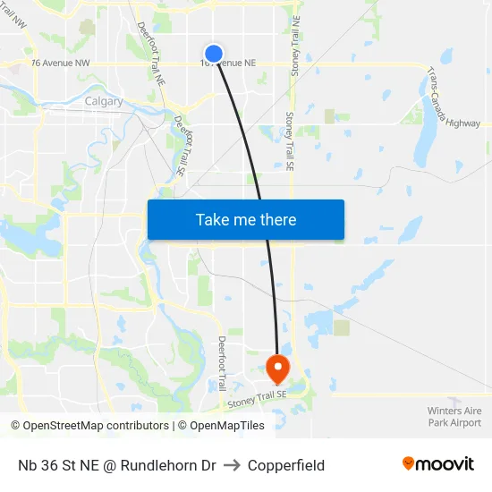 Nb 36 St NE @ Rundlehorn Dr to Copperfield map