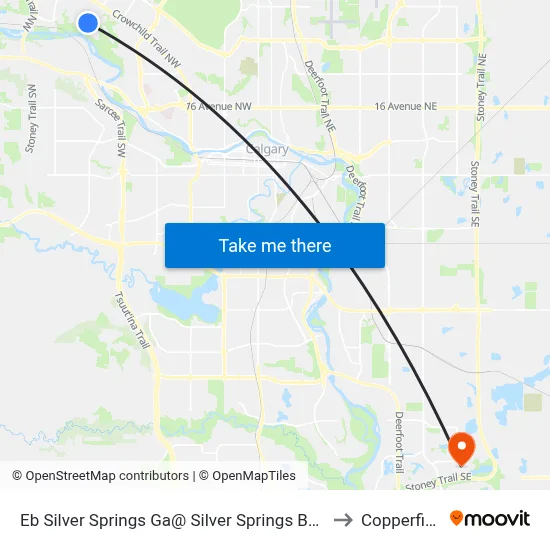 Eb Silver Springs Ga@ Silver Springs Bv NW to Copperfield map