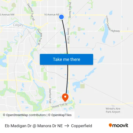 Eb Madigan Dr @ Manora Dr NE to Copperfield map