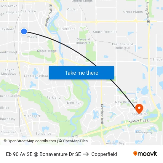 Eb 90 Av SE @ Bonaventure Dr SE to Copperfield map