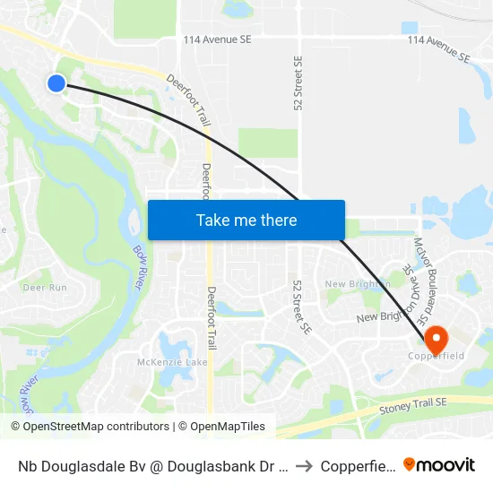 Nb Douglasdale Bv @ Douglasbank Dr SE to Copperfield map