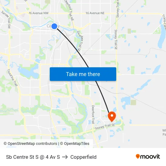 Sb Centre St S @ 4 Av S to Copperfield map