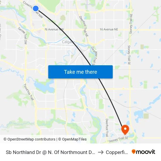 Sb Northland Dr @ N. Of Northmount Dr NW to Copperfield map
