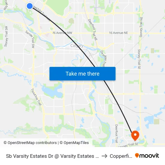 Sb Varsity Estates Dr @ Varsity Estates Vw NW to Copperfield map