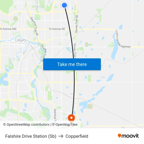 Falshire Drive Station (Sb) to Copperfield map