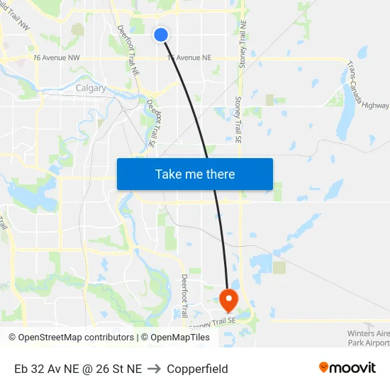 Eb 32 Av NE @ 26 St NE to Copperfield map