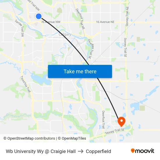 Wb University Wy @ Craigie Hall to Copperfield map