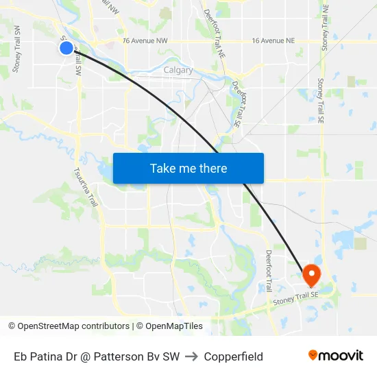 Eb Patina Dr @ Patterson Bv SW to Copperfield map