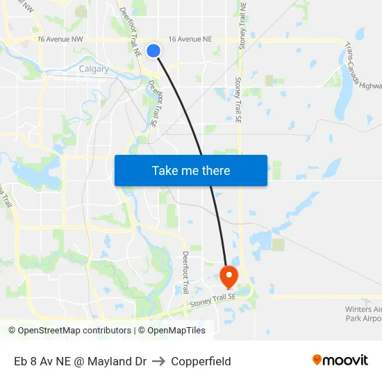 Eb 8 Av NE @ Mayland Dr to Copperfield map