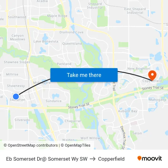 Eb Somerset Dr@ Somerset Wy SW to Copperfield map