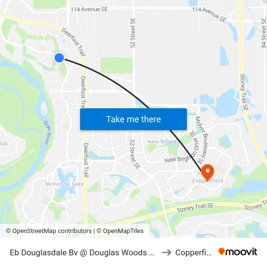 Eb Douglasdale Bv @ Douglas Woods Hl SE to Copperfield map