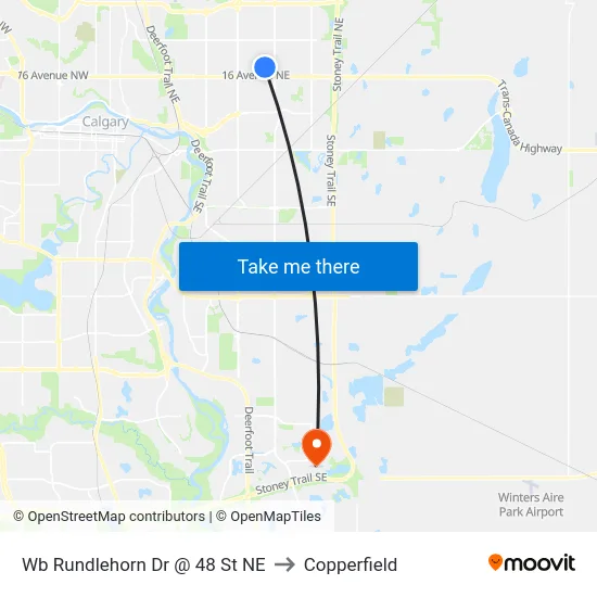 Wb Rundlehorn Dr @ 48 St NE to Copperfield map