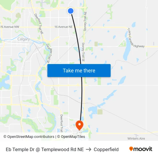 Eb Temple Dr @ Templewood Rd NE to Copperfield map