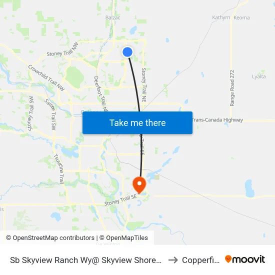 Sb Skyview Ranch Wy@ Skyview Shores Li NE to Copperfield map