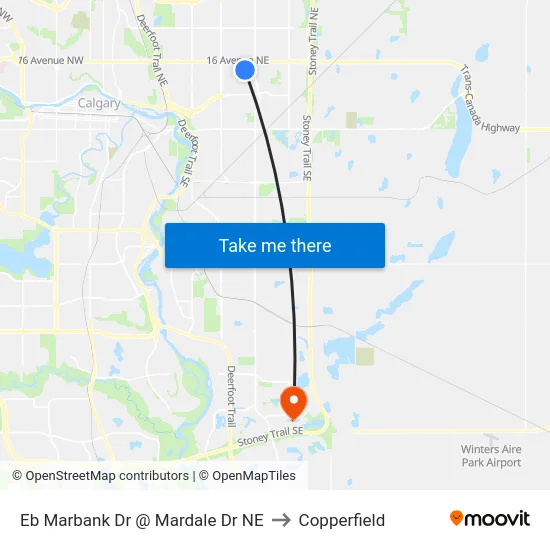 Eb Marbank Dr @ Mardale Dr NE to Copperfield map