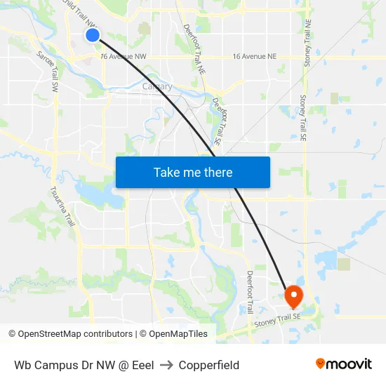 Wb Campus Dr NW @ Eeel to Copperfield map