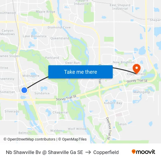 Nb Shawville Bv @ Shawville Ga SE to Copperfield map