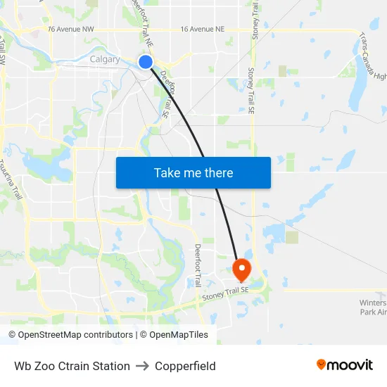 Wb Zoo Ctrain Station to Copperfield map