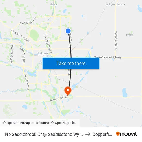 Nb Saddlebrook Dr @ Saddlestone Wy NE to Copperfield map