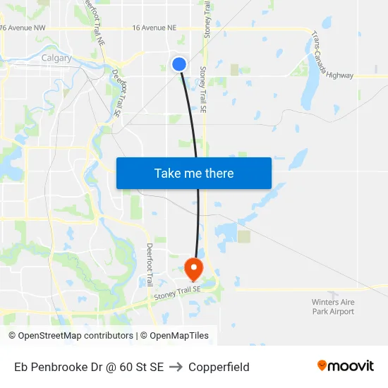 Eb Penbrooke Dr @ 60 St SE to Copperfield map