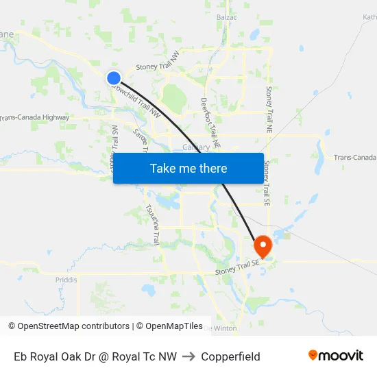 Eb Royal Oak Dr @ Royal Tc NW to Copperfield map