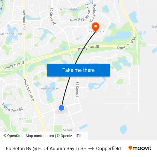 Eb Seton Bv @ E. Of Auburn Bay Li SE to Copperfield map