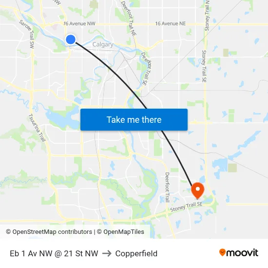Eb 1 Av NW @ 21 St NW to Copperfield map