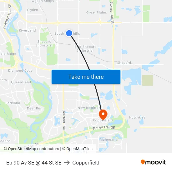 Eb 90 Av SE @ 44 St SE to Copperfield map