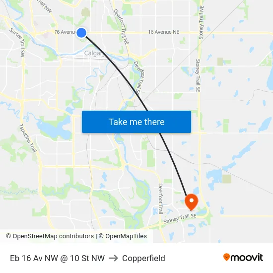 Eb 16 Av NW @ 10 St NW to Copperfield map