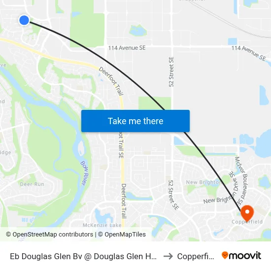 Eb Douglas Glen Bv @ Douglas Glen He SE to Copperfield map