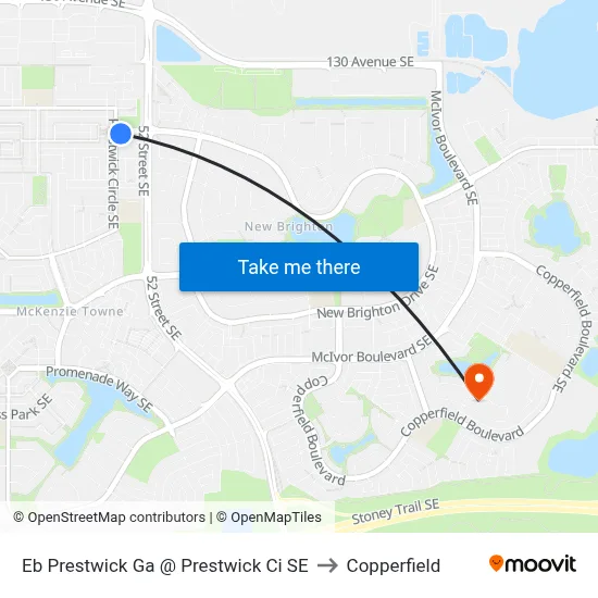 Eb Prestwick Ga @ Prestwick Ci SE to Copperfield map