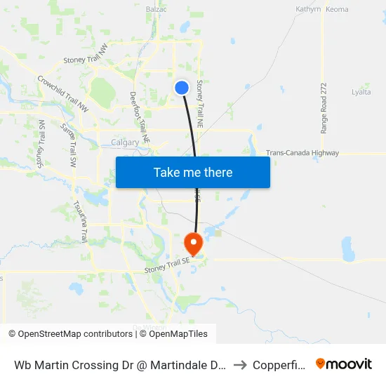 Wb Martin Crossing Dr @ Martindale Dr NE to Copperfield map
