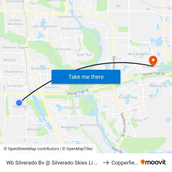 Wb Silverado Bv @ Silverado Skies Li SW to Copperfield map