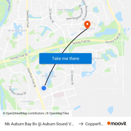 Nb Auburn Bay Bv @ Auburn Sound Vw SE to Copperfield map