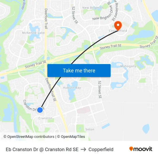 Eb Cranston Dr @ Cranston Rd SE to Copperfield map