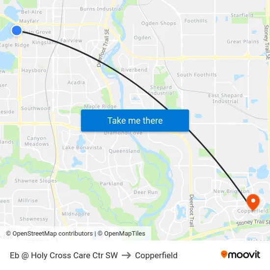 Eb @ Holy Cross Care Ctr SW to Copperfield map