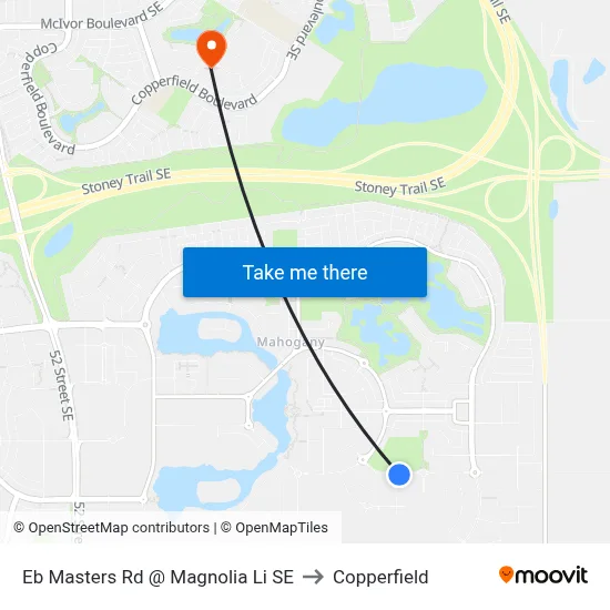 Eb Masters Rd @ Magnolia Li SE to Copperfield map