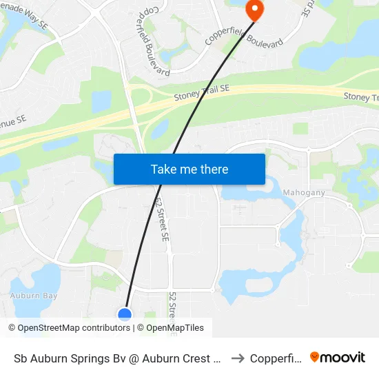 Sb Auburn Springs Bv @ Auburn Crest Wy SE to Copperfield map
