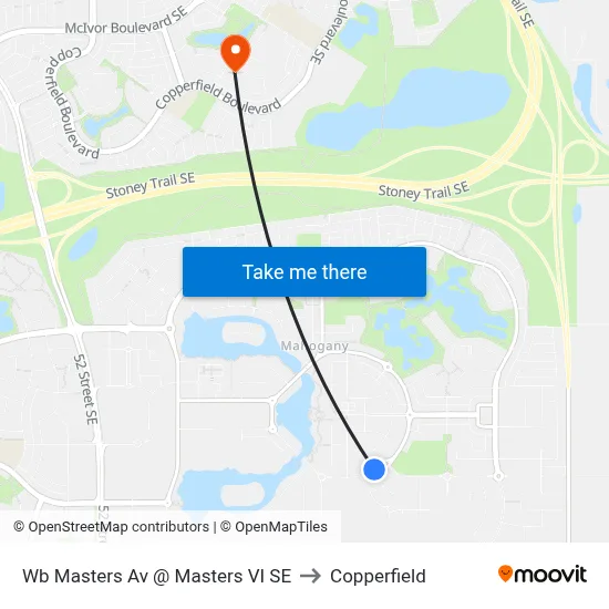 Wb Masters Av @ Masters VI SE to Copperfield map