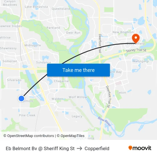 Eb Belmont Bv @ Sheriff King St to Copperfield map