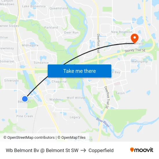 Wb Belmont Bv @ Belmont St SW to Copperfield map