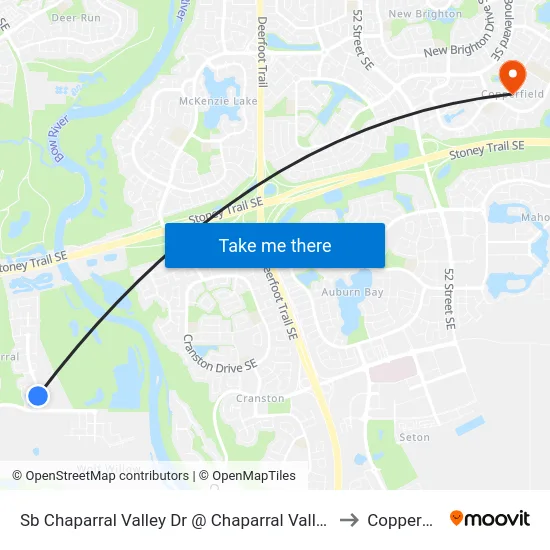 Sb Chaparral Valley Dr @ Chaparral Valley Gd SE to Copperfield map