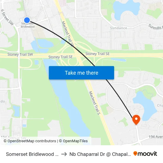 Somerset Bridlewood Station to Nb Chaparral Dr @ Chapala Ga SE map