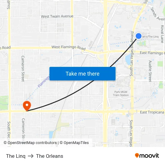 The Linq to The Orleans map