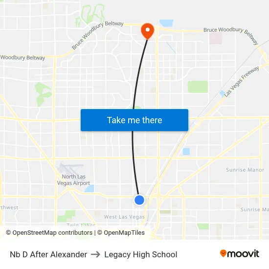 Nb D After Alexander to Legacy High School map