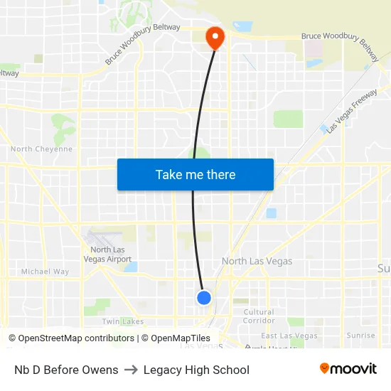 Nb D Before Owens to Legacy High School map